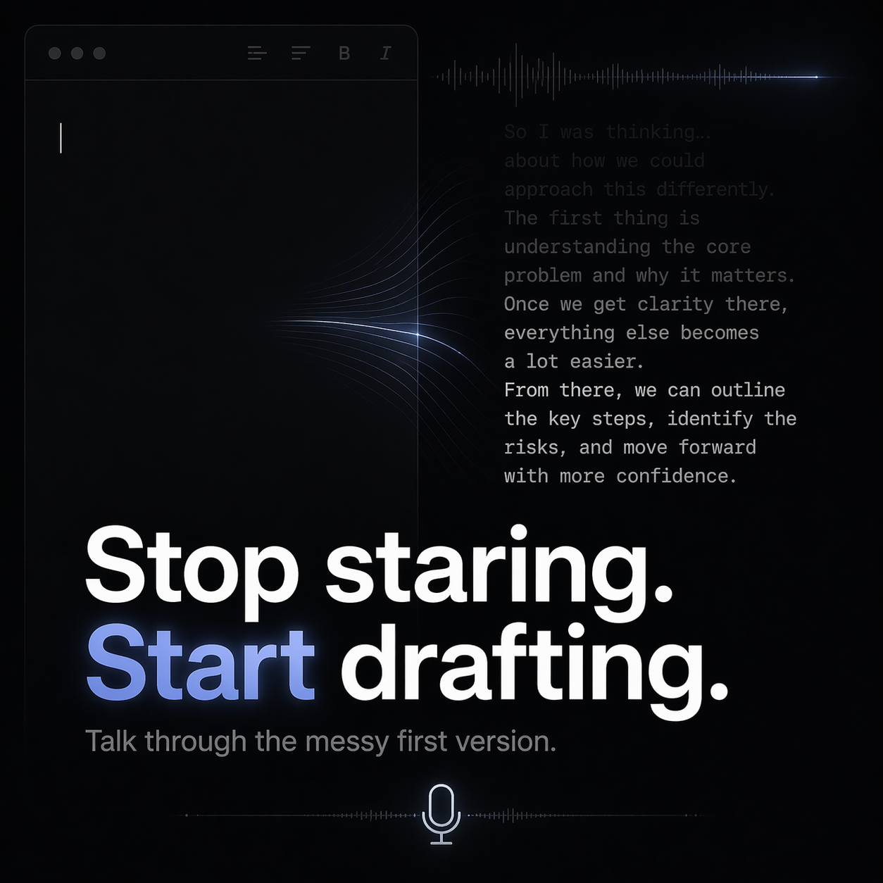 superwhisper Facebook ad: Just speak. Write faster
