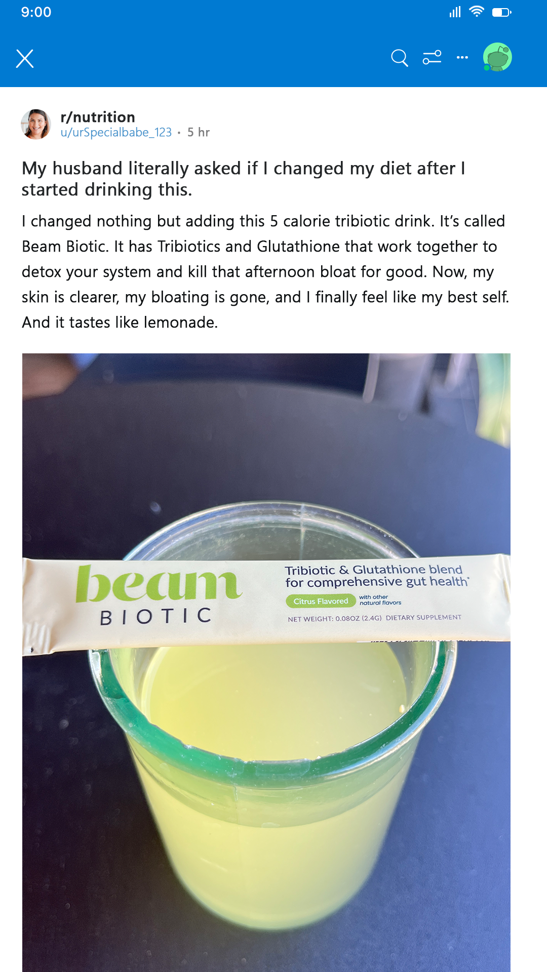 beam Facebook ad