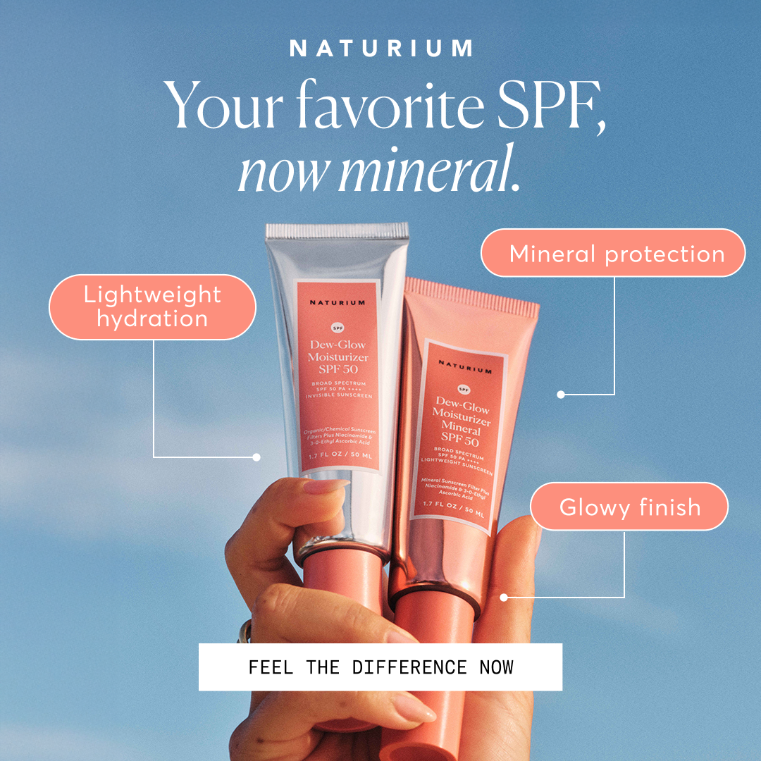 Naturium Facebook ad: Daily Protection, Dewy Glow