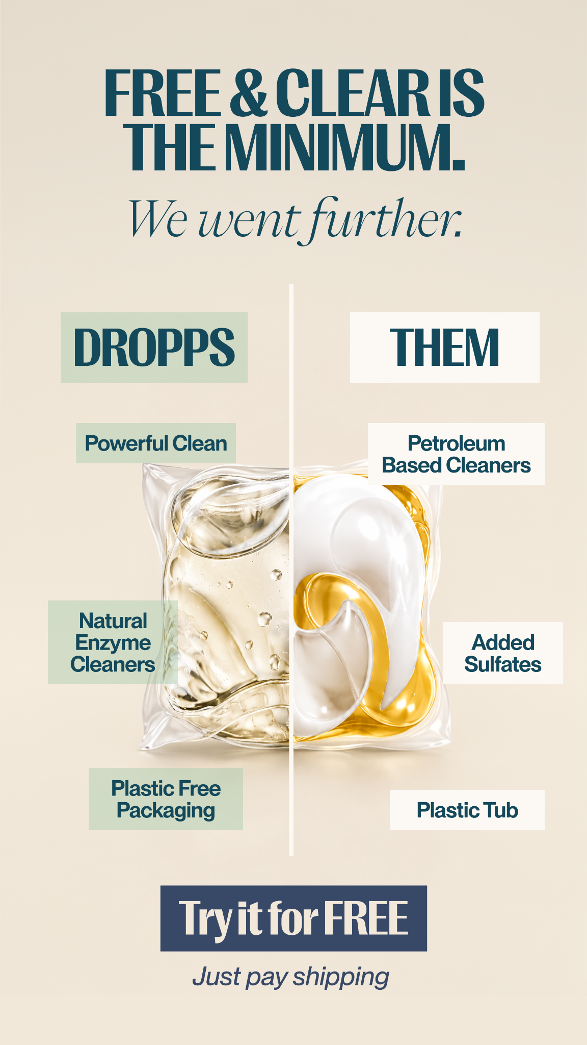Dropps Facebook ad: Get Your Free Starter Pack Today!