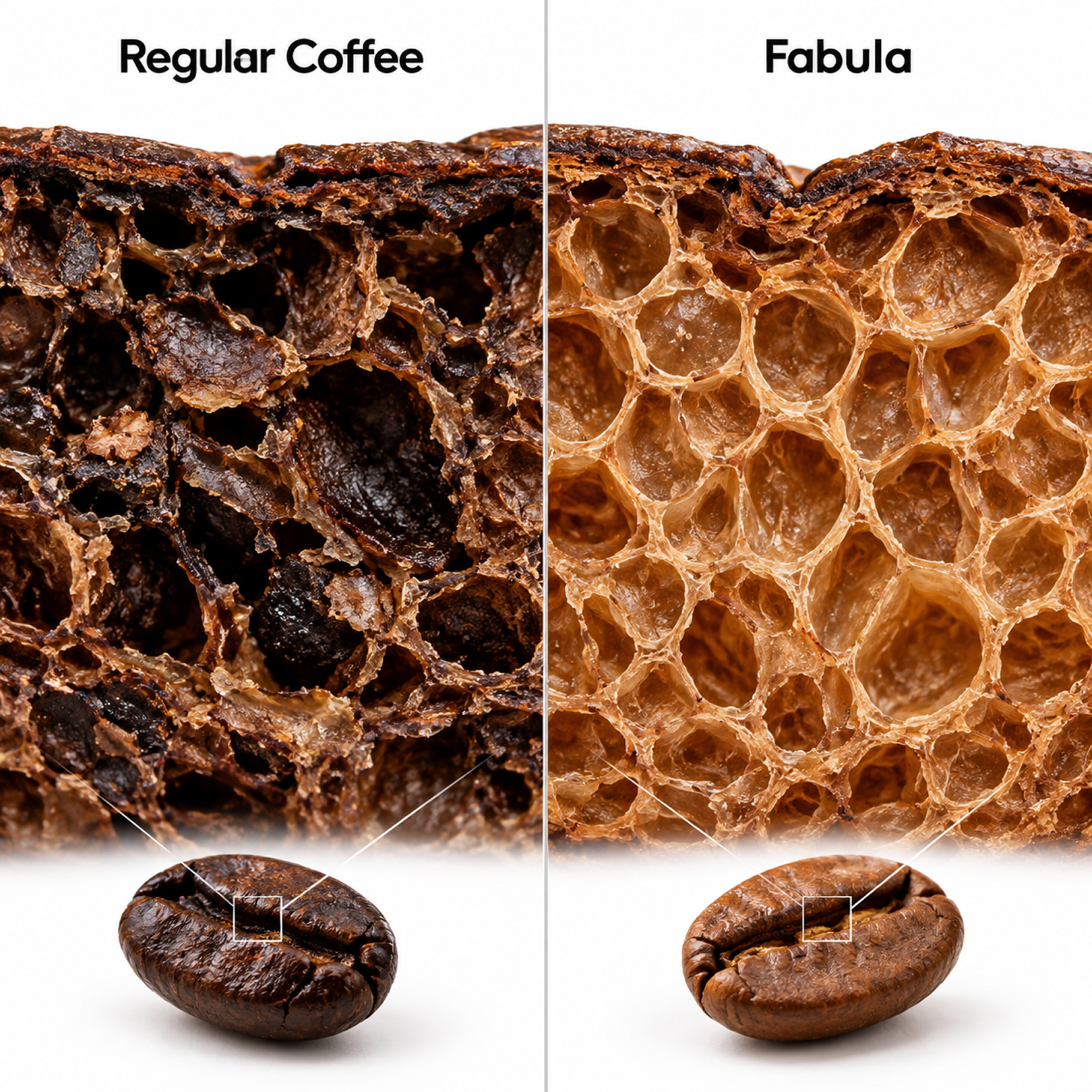 Fabula Coffee Facebook ad: Drink Clean Coffee, Feel Great