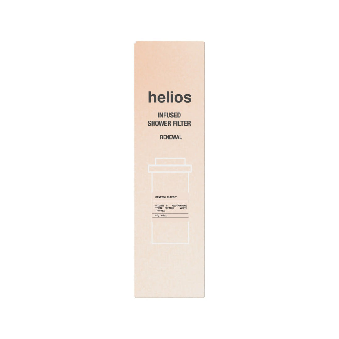 Helios Filter Facebook ad: A Korean filtered showerhead infused with a powerful…