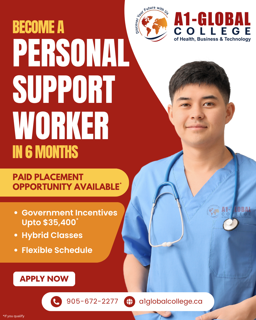 A1-Global College of Health, Business & Technology - Mississauga Facebook ad
