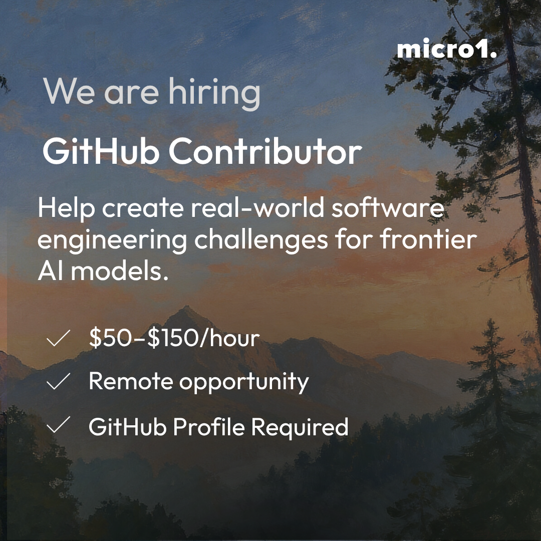 micro1 Facebook ad: GitHub Contributor