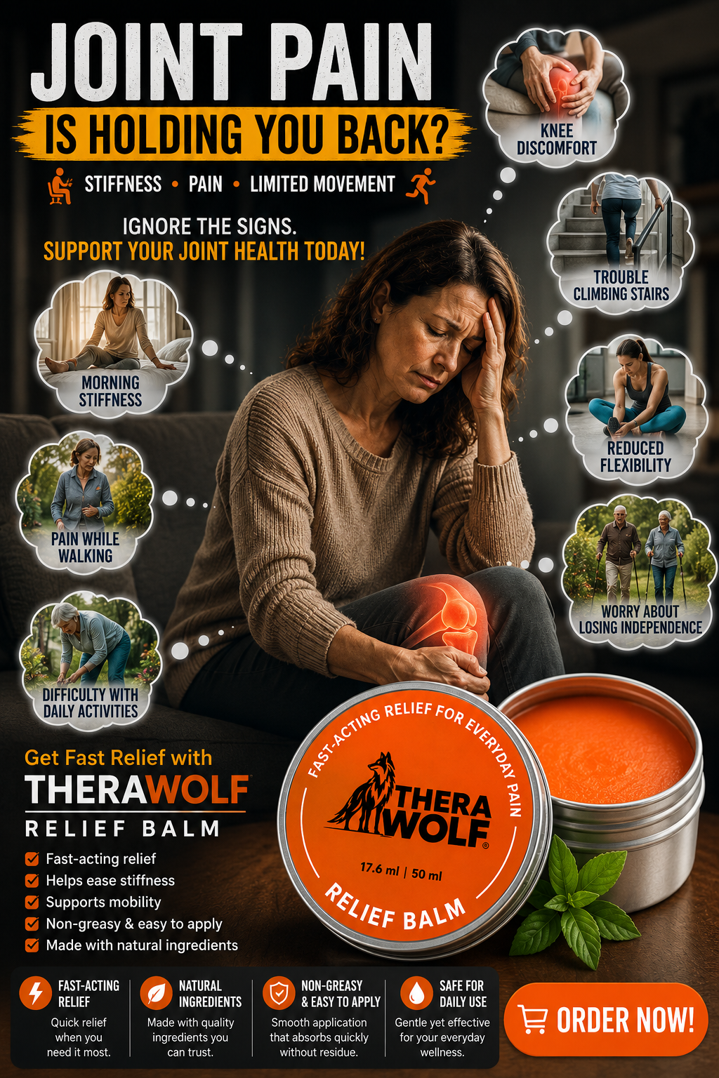 Therawolf-US Facebook ad: DON’T LET STIFFNESS DECIDE WHAT YOU CAN DO TODAY.