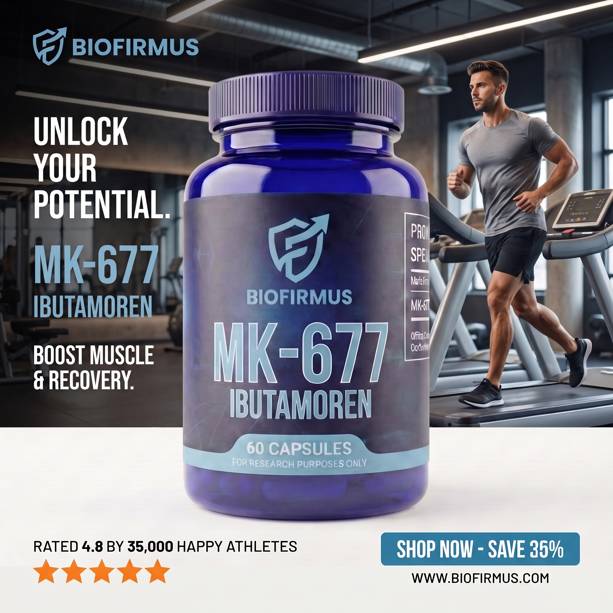 Biofirmus Facebook ad: Get Stronger, Recover Faster