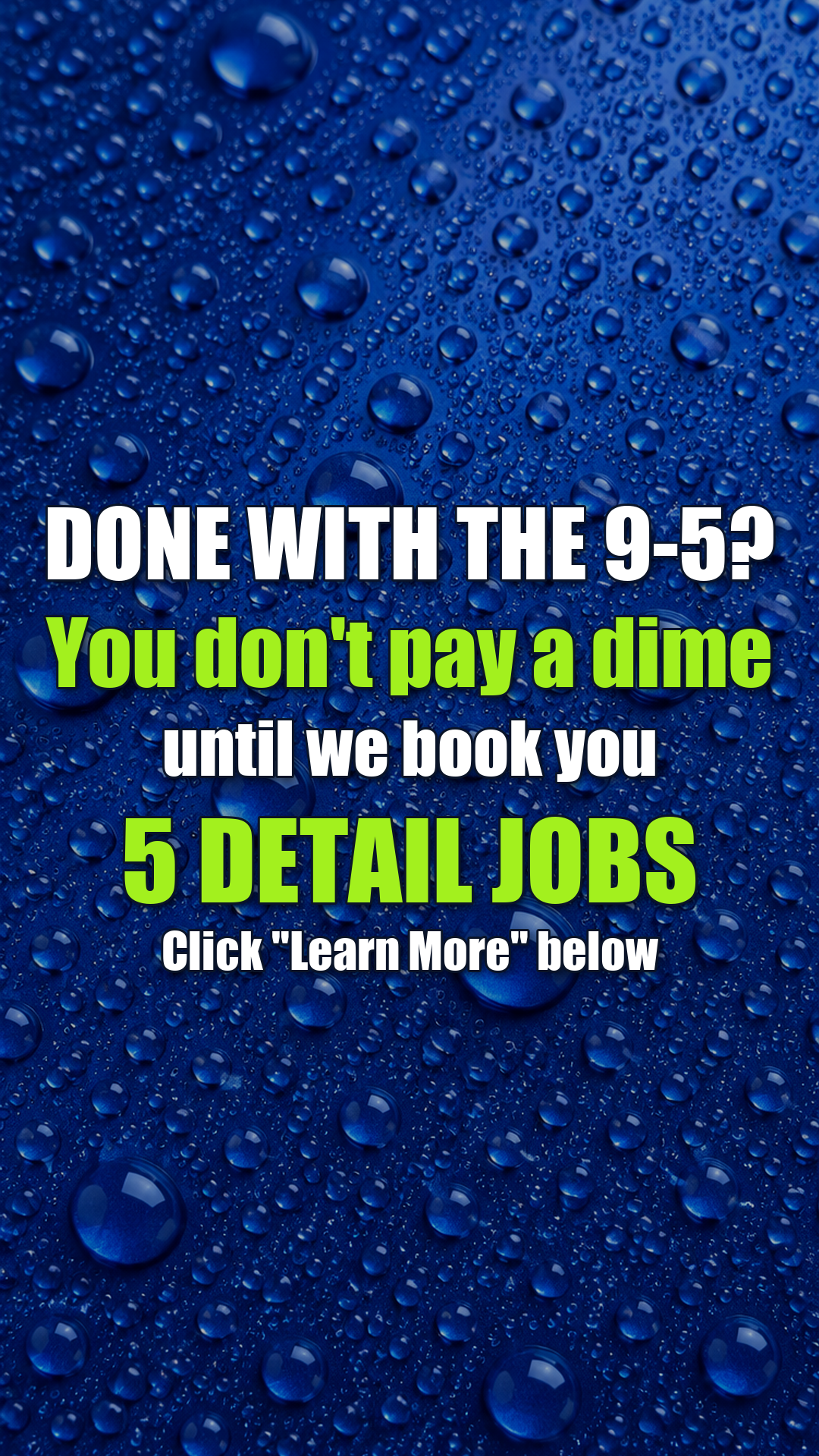 Rocket Detailer Facebook ad: For detailers who are done with the 9-5…