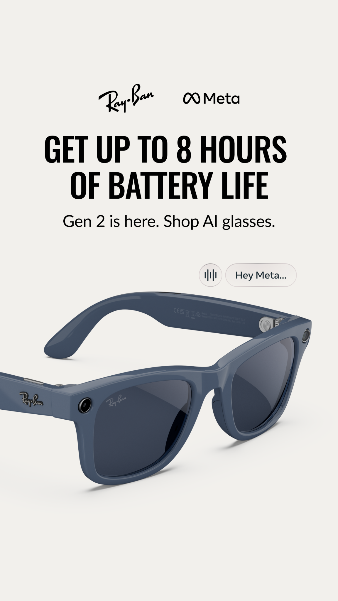 Ray-Ban Meta Facebook ad