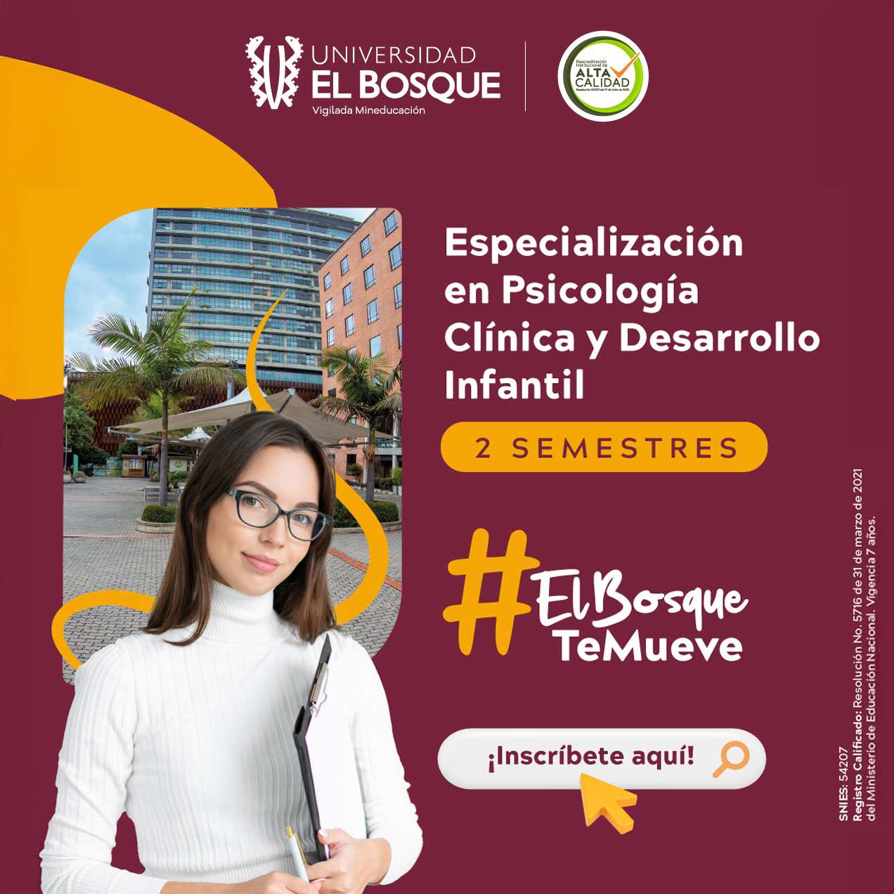 Admisiones Universidad El Bosque Facebook ad: Inscríbete ahora
