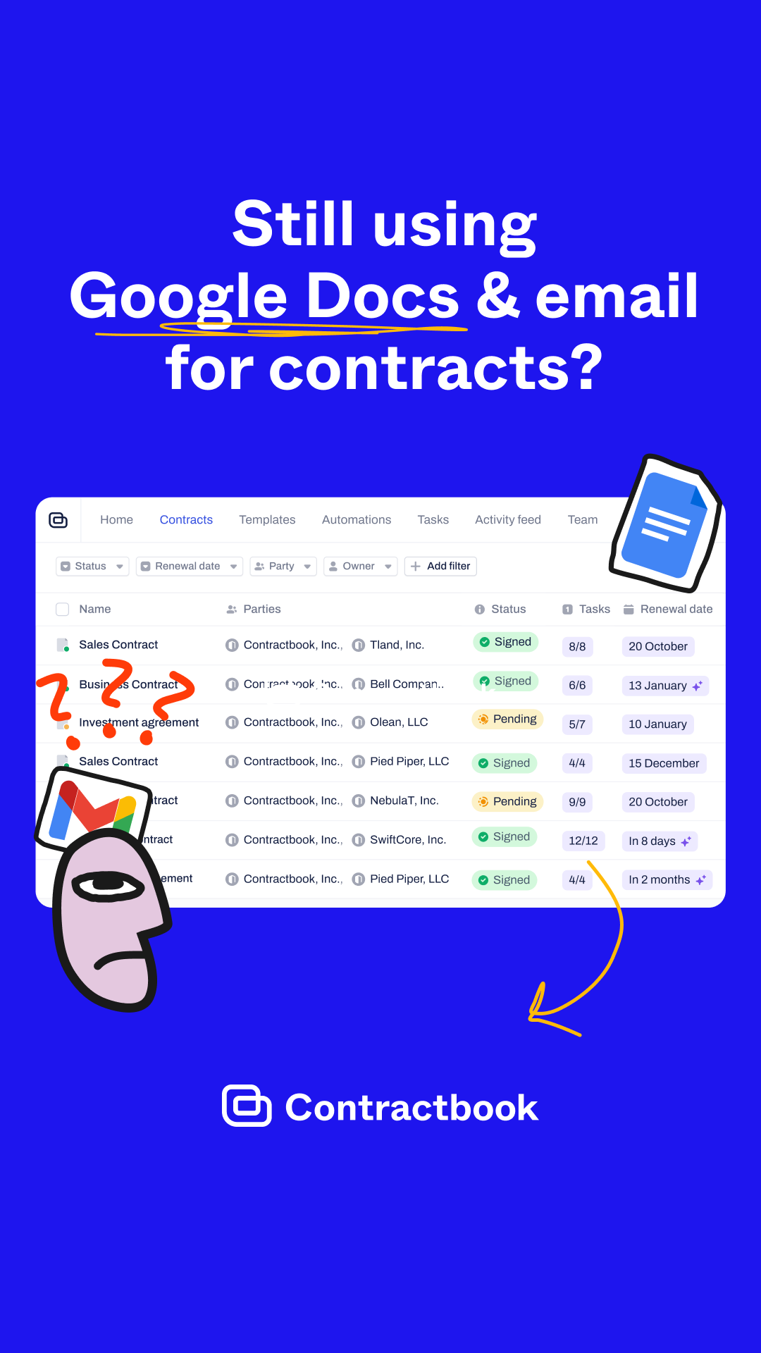 Contractbook Facebook ad