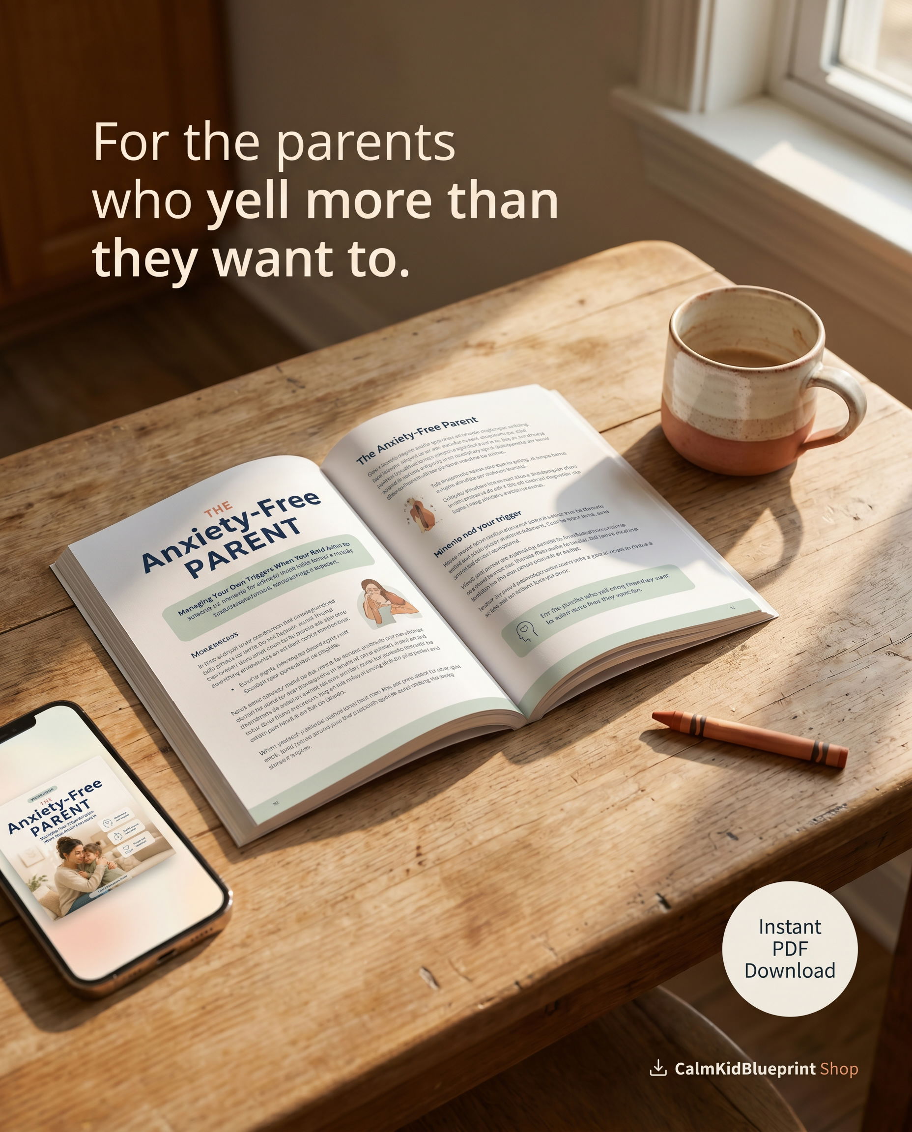 CalmKidblueprint Facebook ad: Stop Yelling Without The Guilt