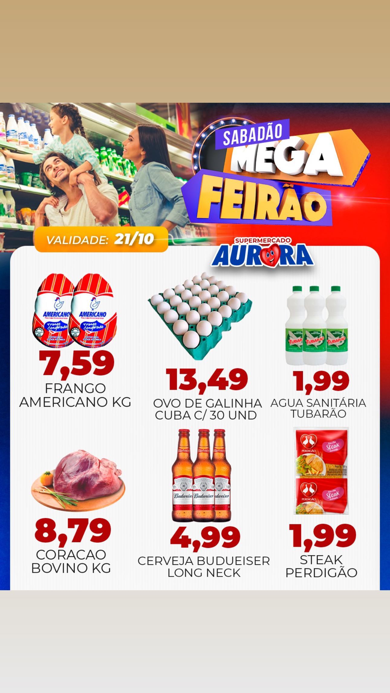 Supermercado Aurora Facebook ad from Oct 20, 2023
