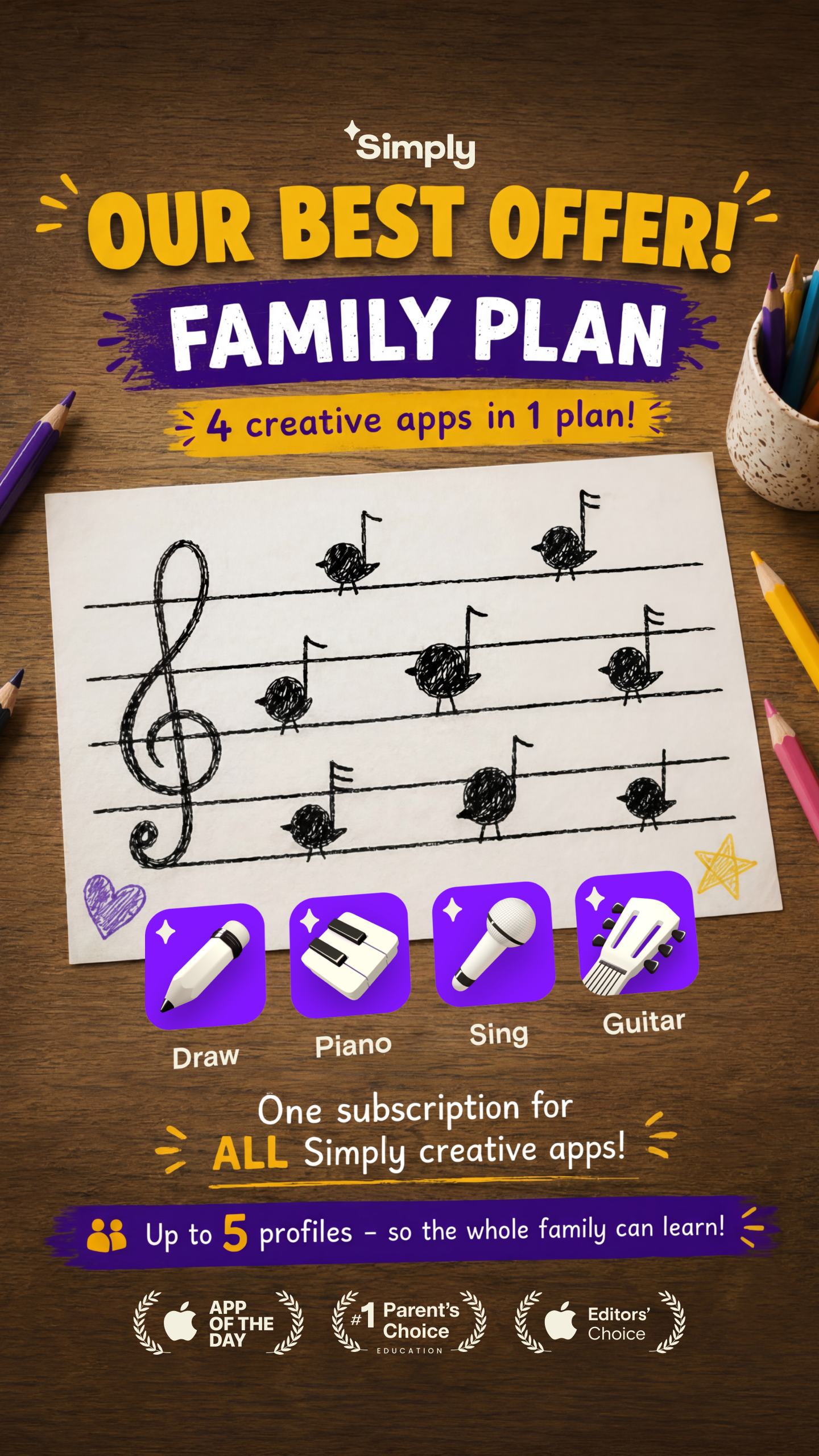 Simply - Kids Creative Hub Facebook ad: Start Learning Today!