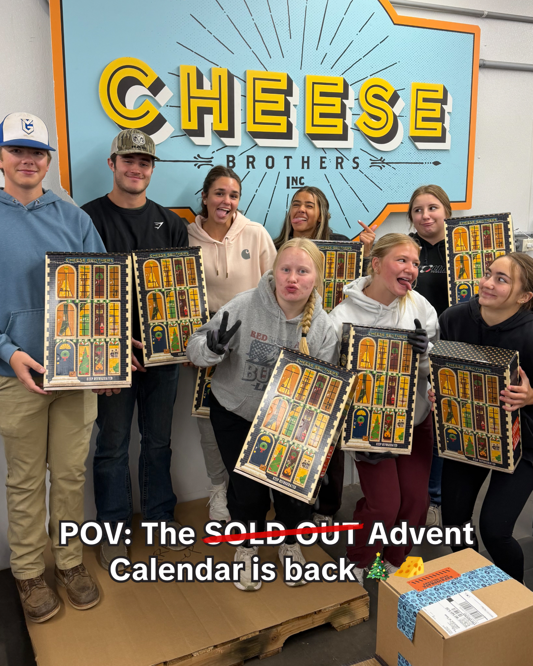 Cheese Brothers Facebook ad: 12 Days of Cheesemas Advent Calendar