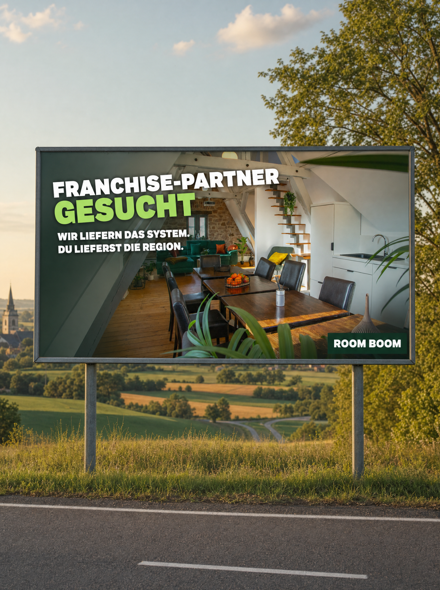 The Room Boom Guy Facebook ad: Suchst du ein Franchise?