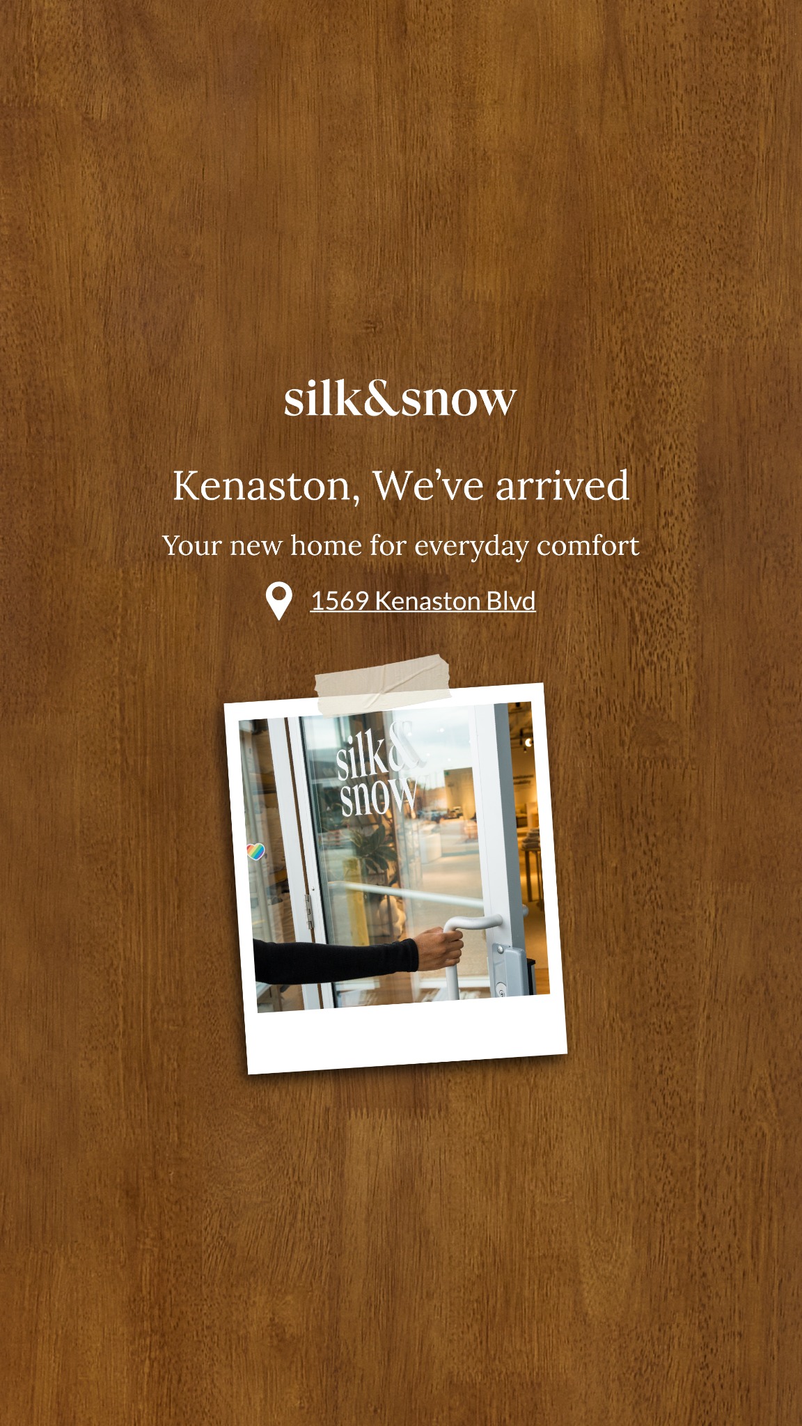 Silk and Snow Facebook ad