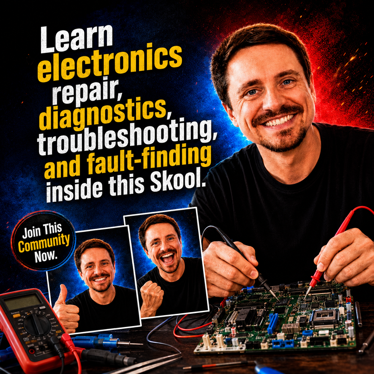 Skool Facebook ad