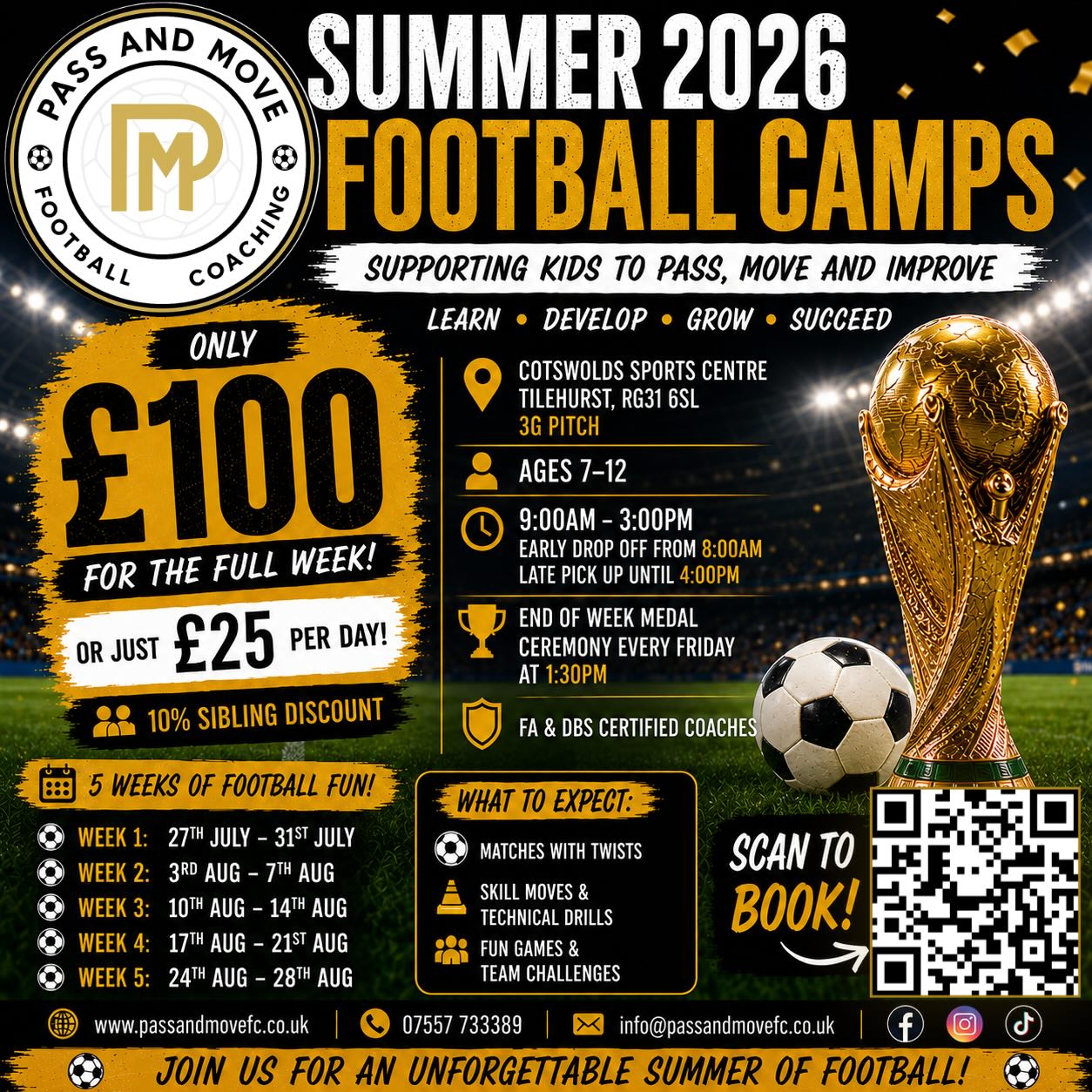Pass and Move Football Coaching Facebook ad