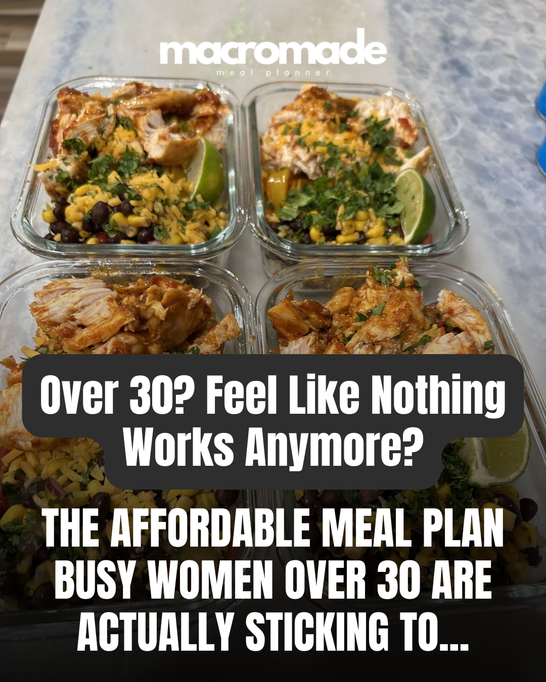 Macromade Meal Planner Facebook ad: Lose Weight Without Spending More