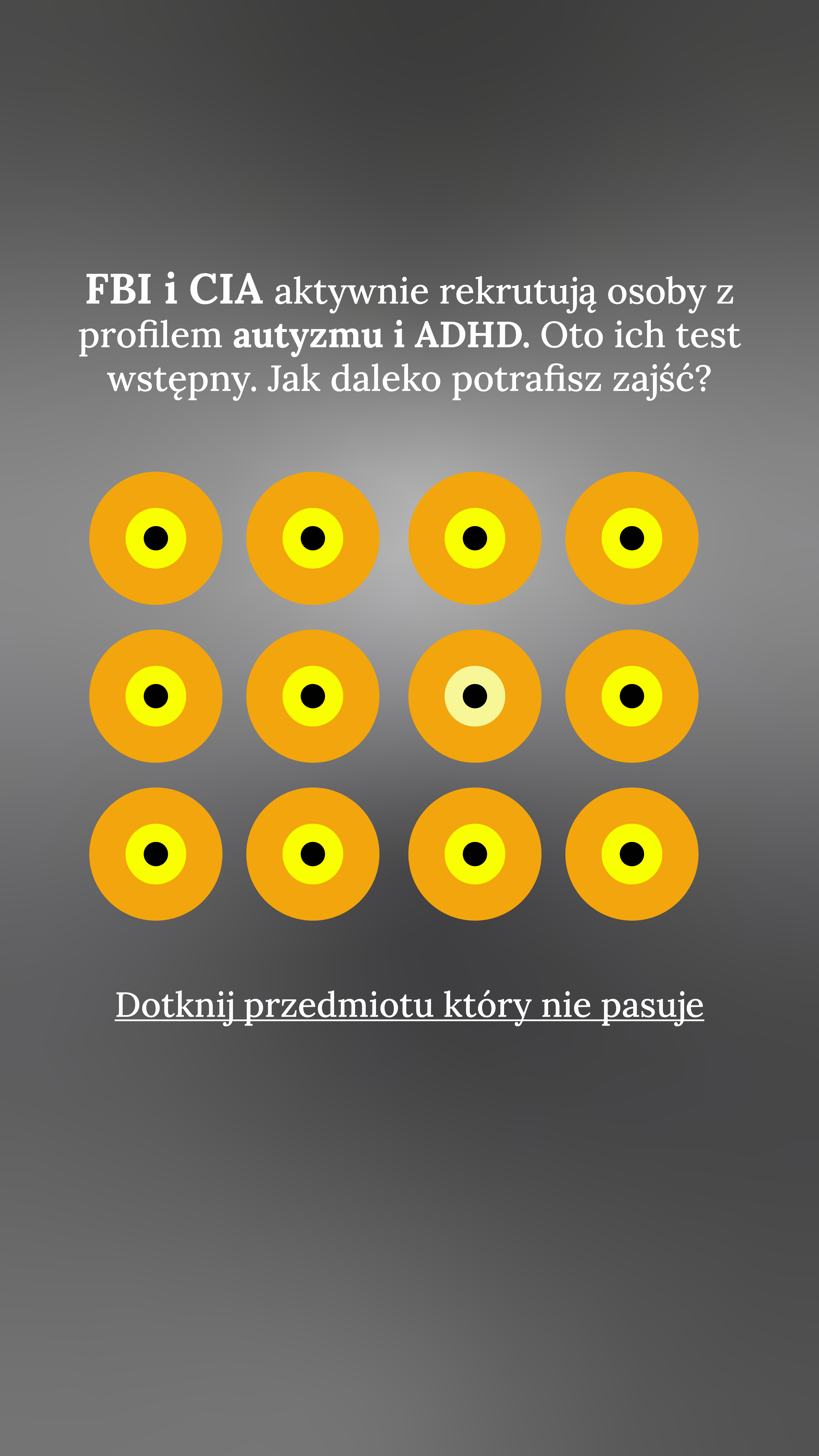 International IQ test Facebook ad