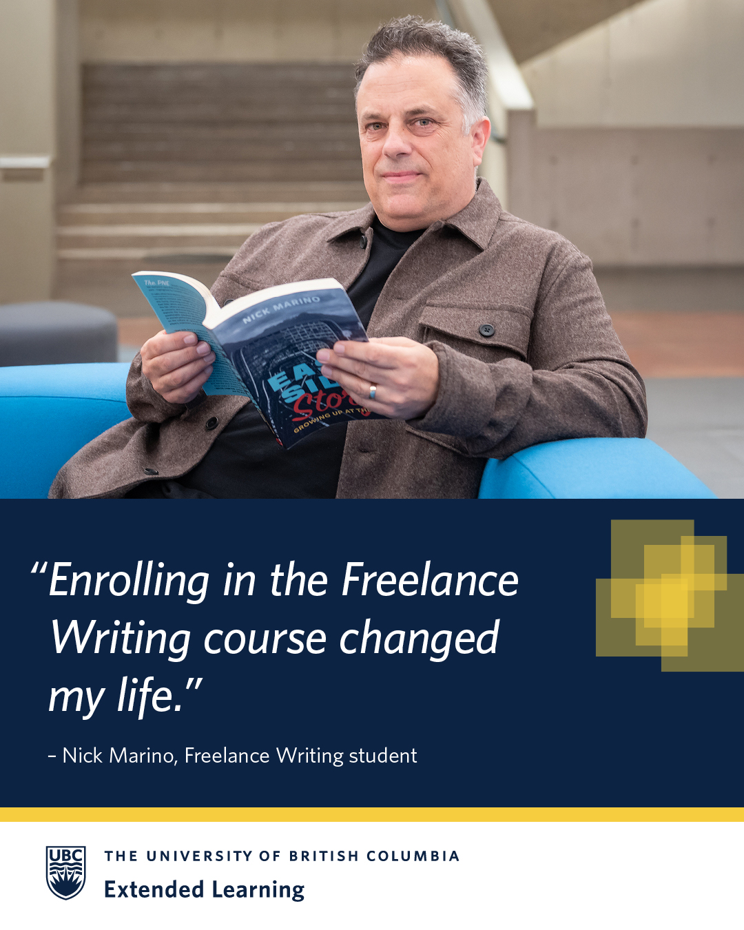 UBC Extended Learning Facebook ad: UBC online writing courses