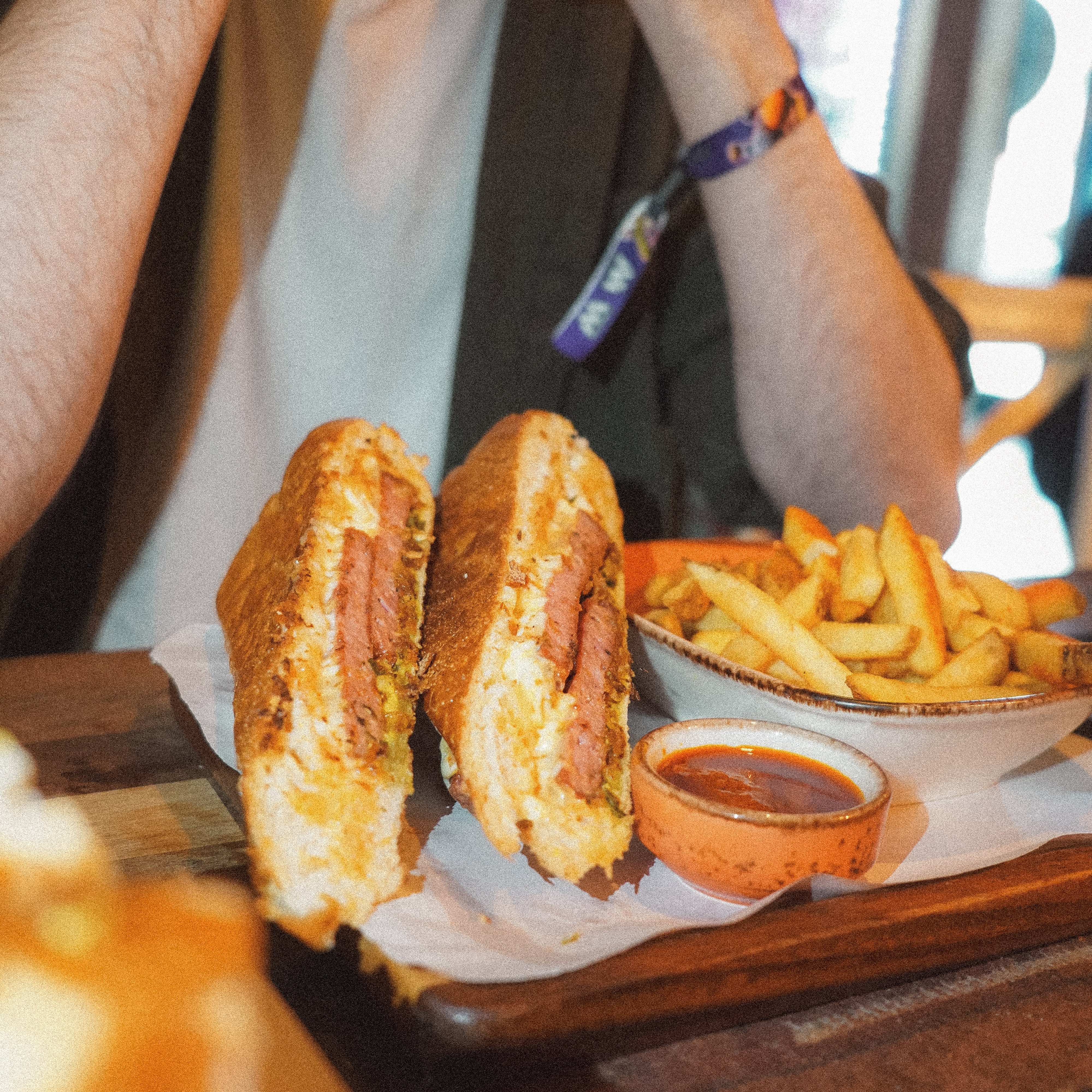 Cuban Sandwich Factory Facebook ad: Grilled Latino-style sausages bursting with flavor, topped…