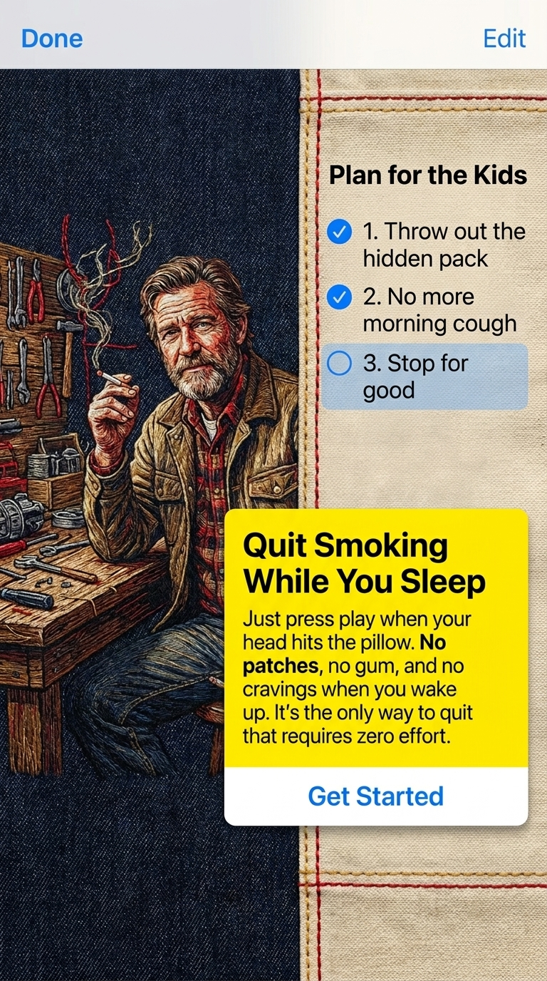 Hypnosis to Stop Smoking Facebook ad