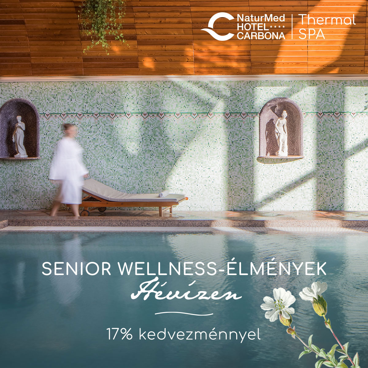 NaturMed Hotel Carbona Facebook ad: Senior wellness Hévízen