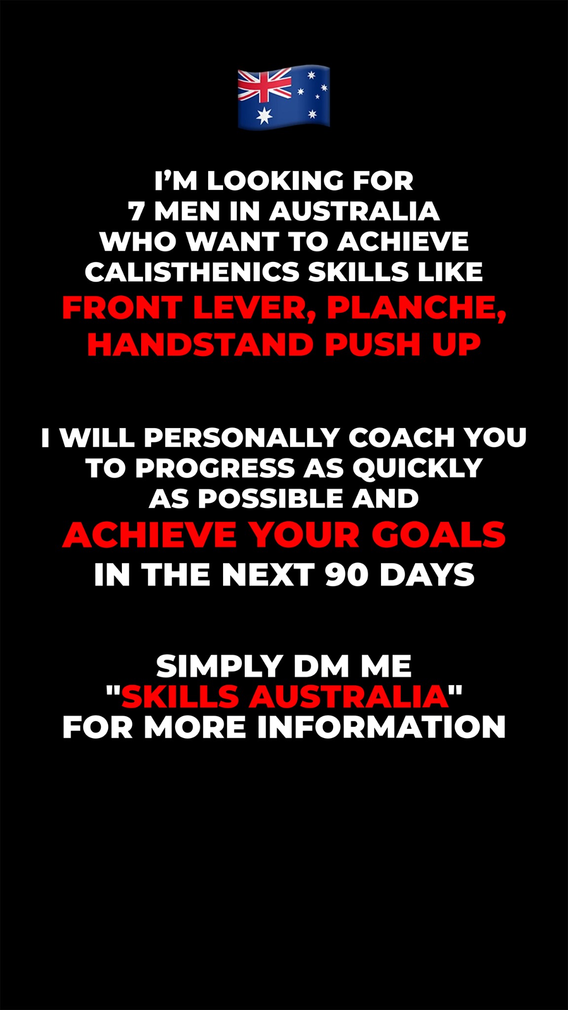 Lauris Leikarts Facebook ad: SEND ME A DM SKILLS AUSTRALIA IF YOU…