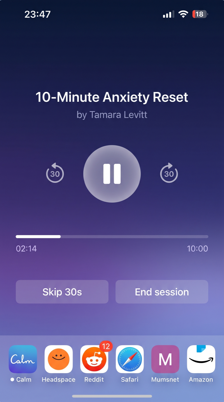 Nobooboos Facebook ad: You can't meditate the bracing off.