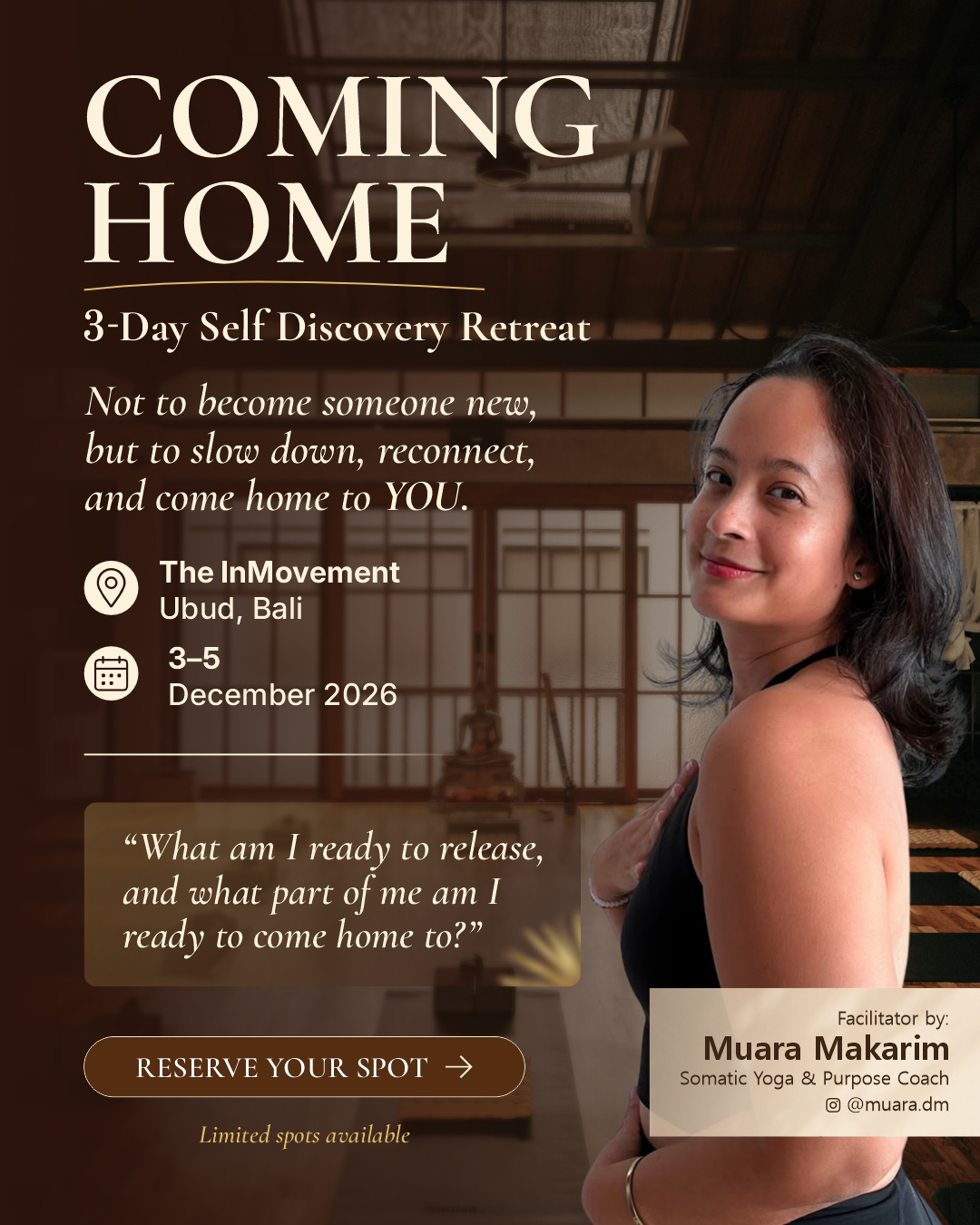 Muara Makarim Facebook ad: COMING HOME: A Return to Yourself