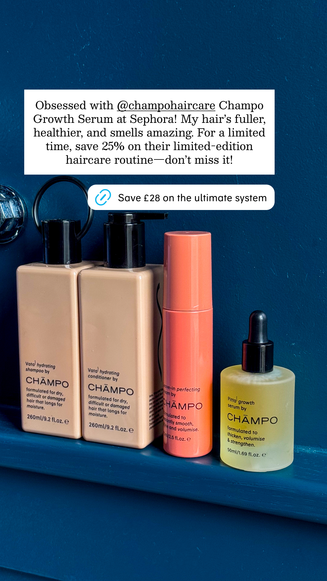 Chāmpo Haircare Facebook ad