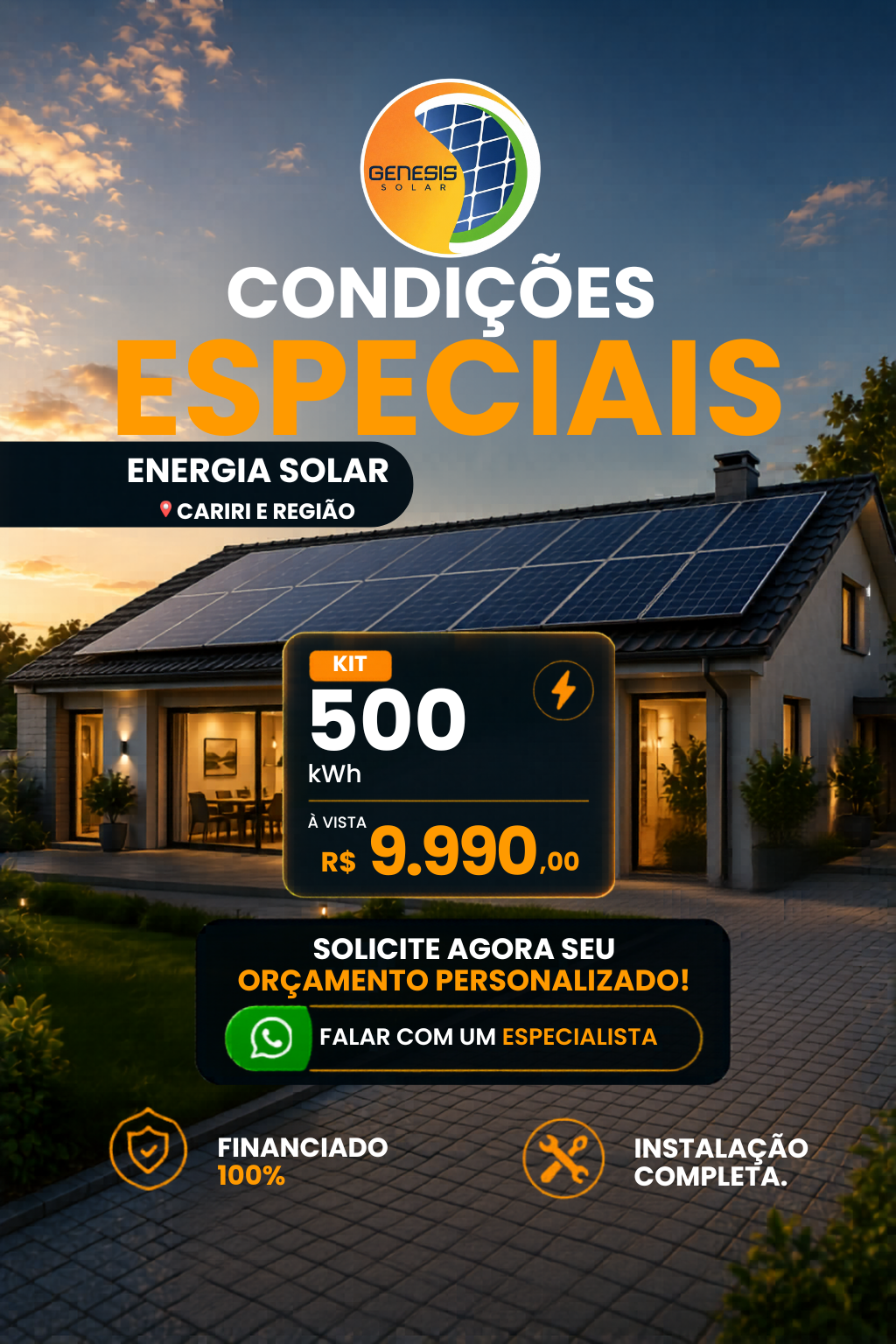 Gênesis Energia Solar Facebook ad
