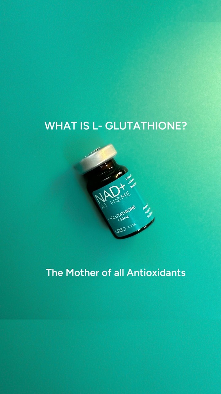 NAD+ AT HOME Facebook ad: Meet our sub-Q micro-injectable L-Glutathione It’s the…