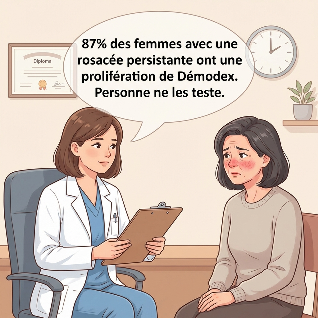 Dr. Camille Beaumont Facebook ad: Lis ça si tu as des rougeurs qui te gênent