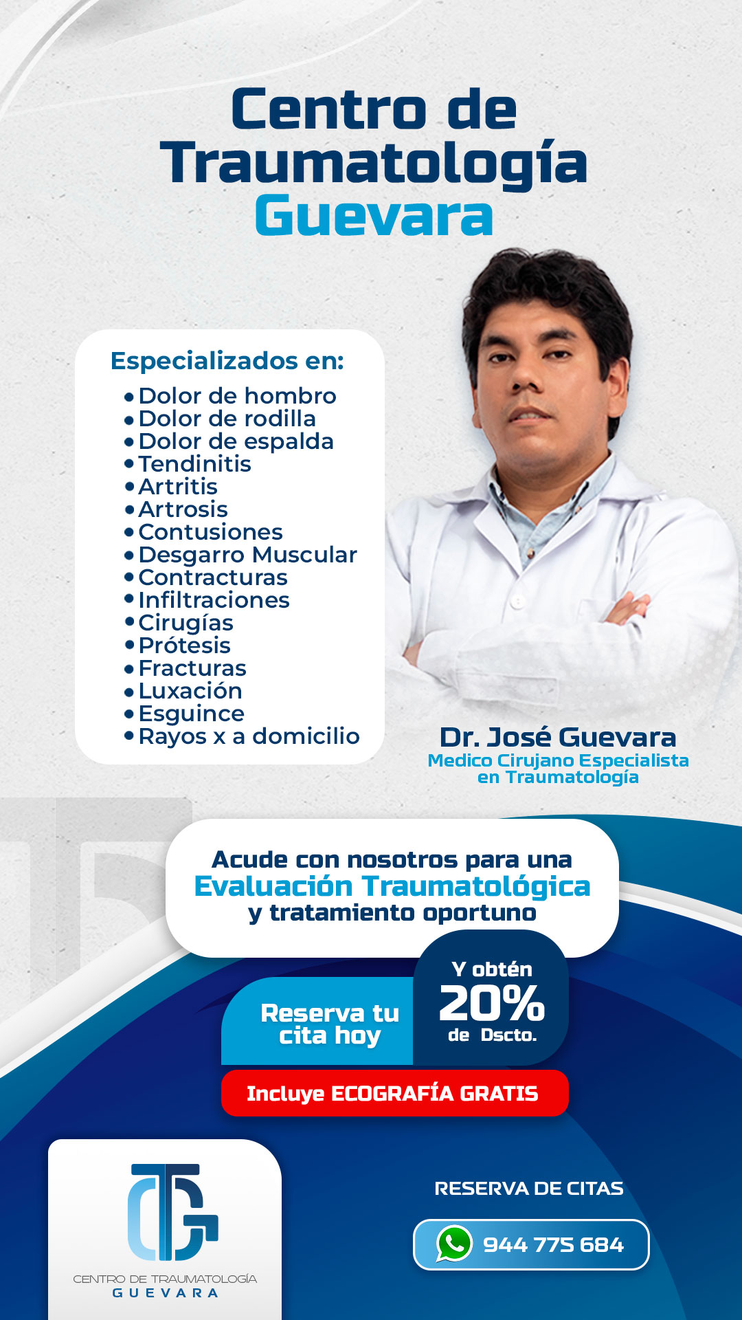 Centro de Traumatología Guevara Facebook ad from Oct 8, 2024