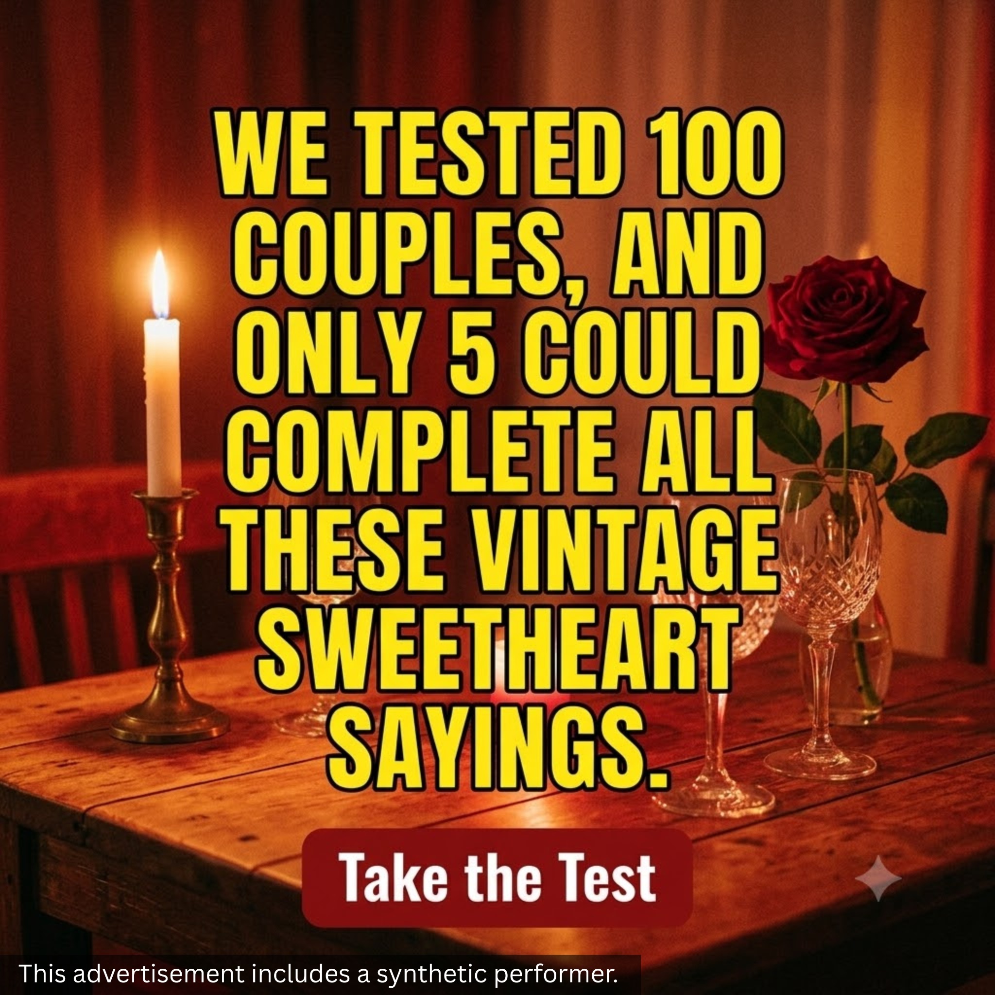 Furry Friends Quiz Club Facebook ad: Sweetheart Sayings Challenge