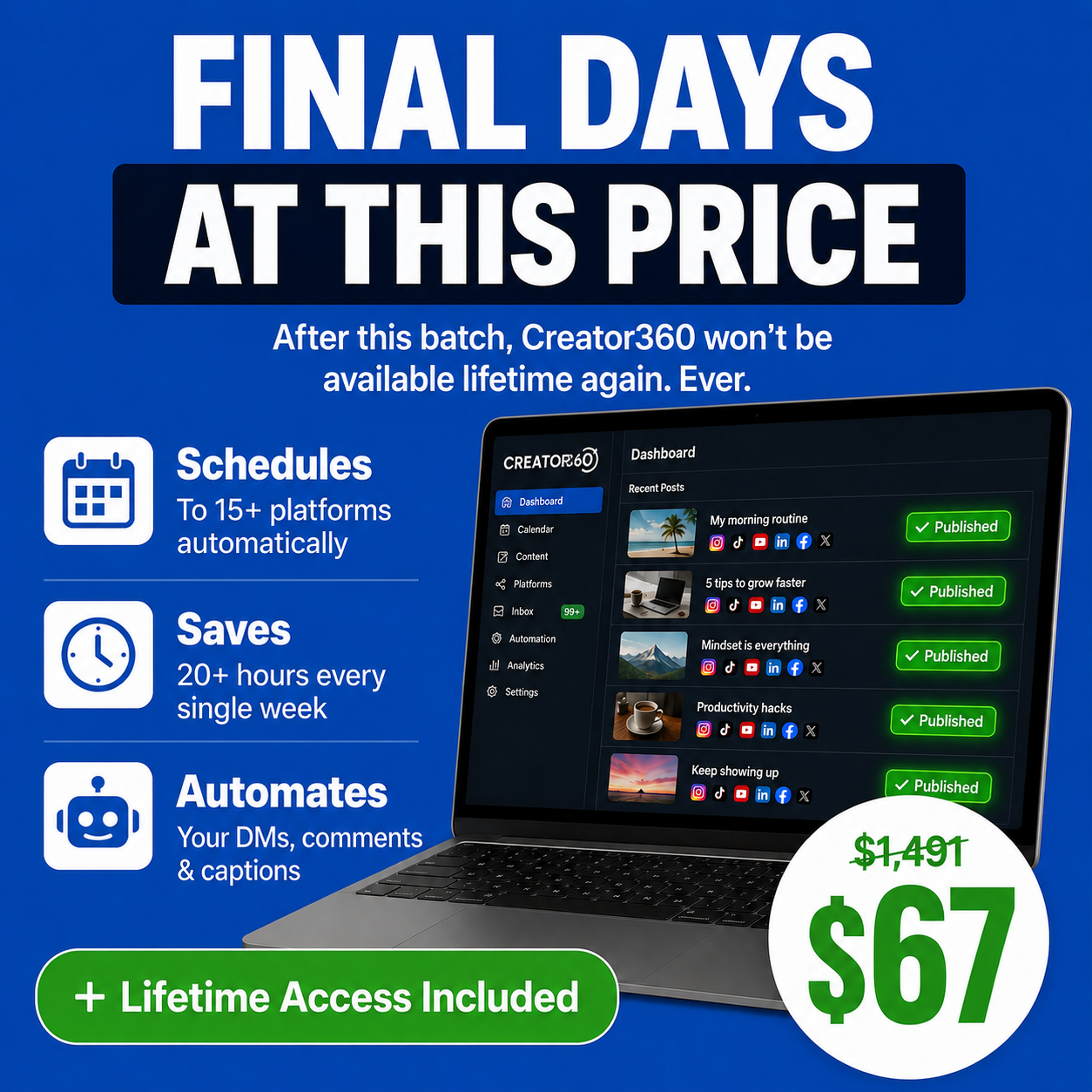 Creator360 Facebook ad