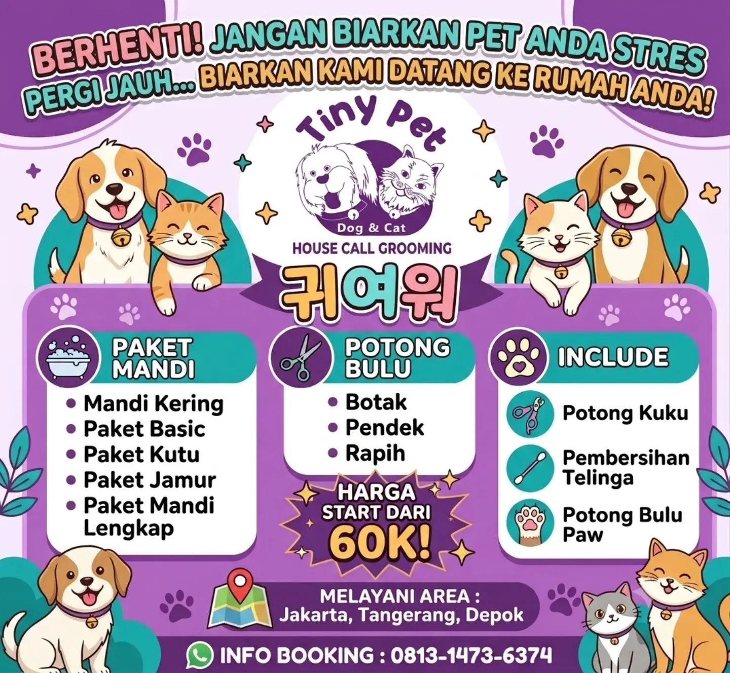 Grooming Panggilan terdekat jakarta Facebook ad: Anabul mau tampil menarik tapi kamu mager keluar…