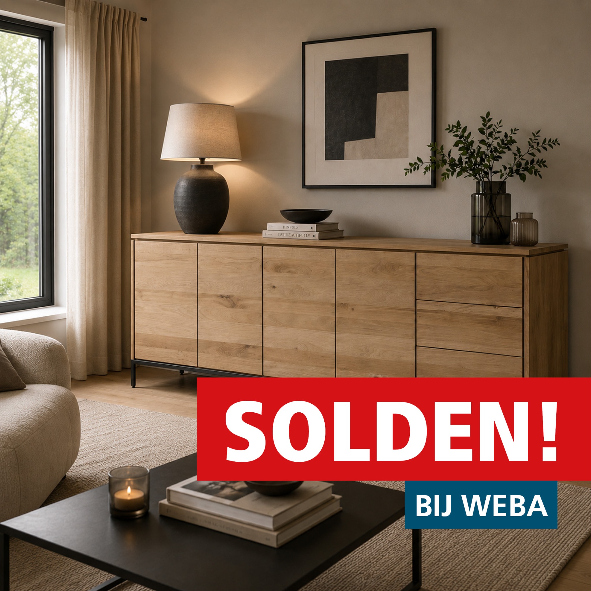 WEBA Facebook ad: Solden bij WEBAAA!