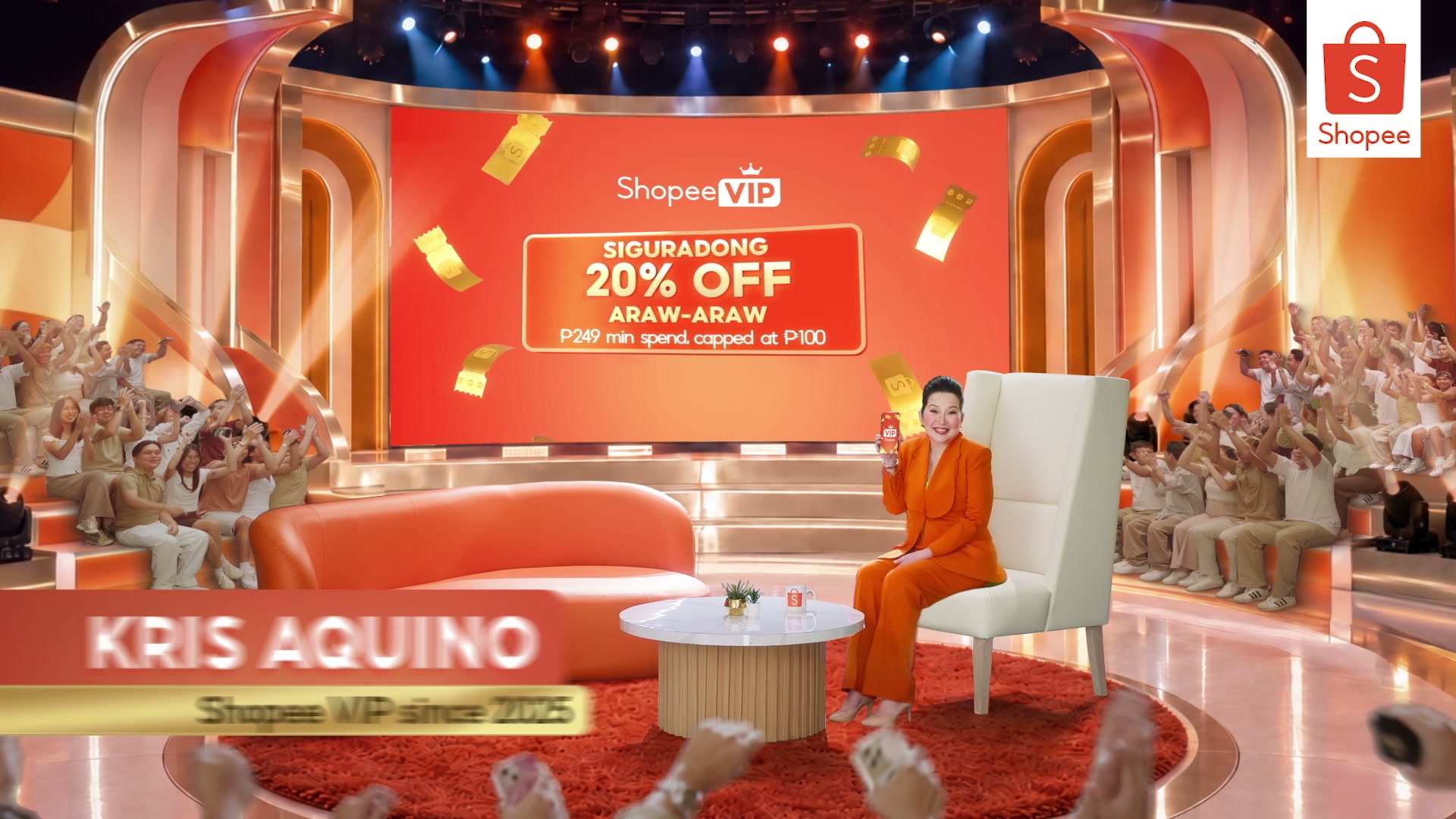 Hannah_Yanah Facebook ad: Shop more, more, more with Shopee VIP!