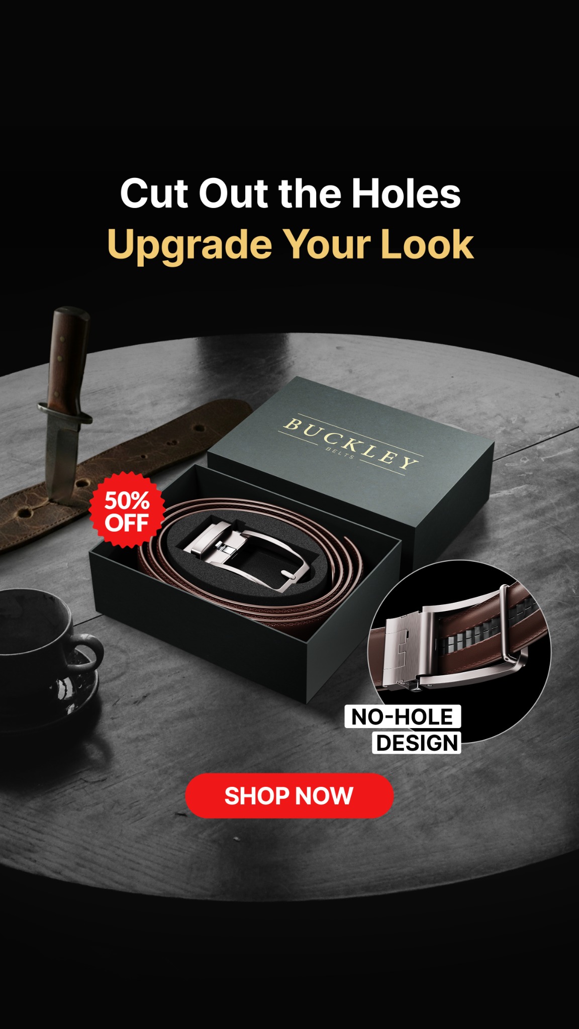 Buckley Belts Facebook ad