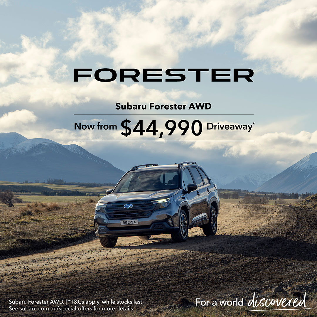 Moss Vale Subaru Facebook ad: Subaru Forester AWD from $44,990 Driveaway. The lowest…