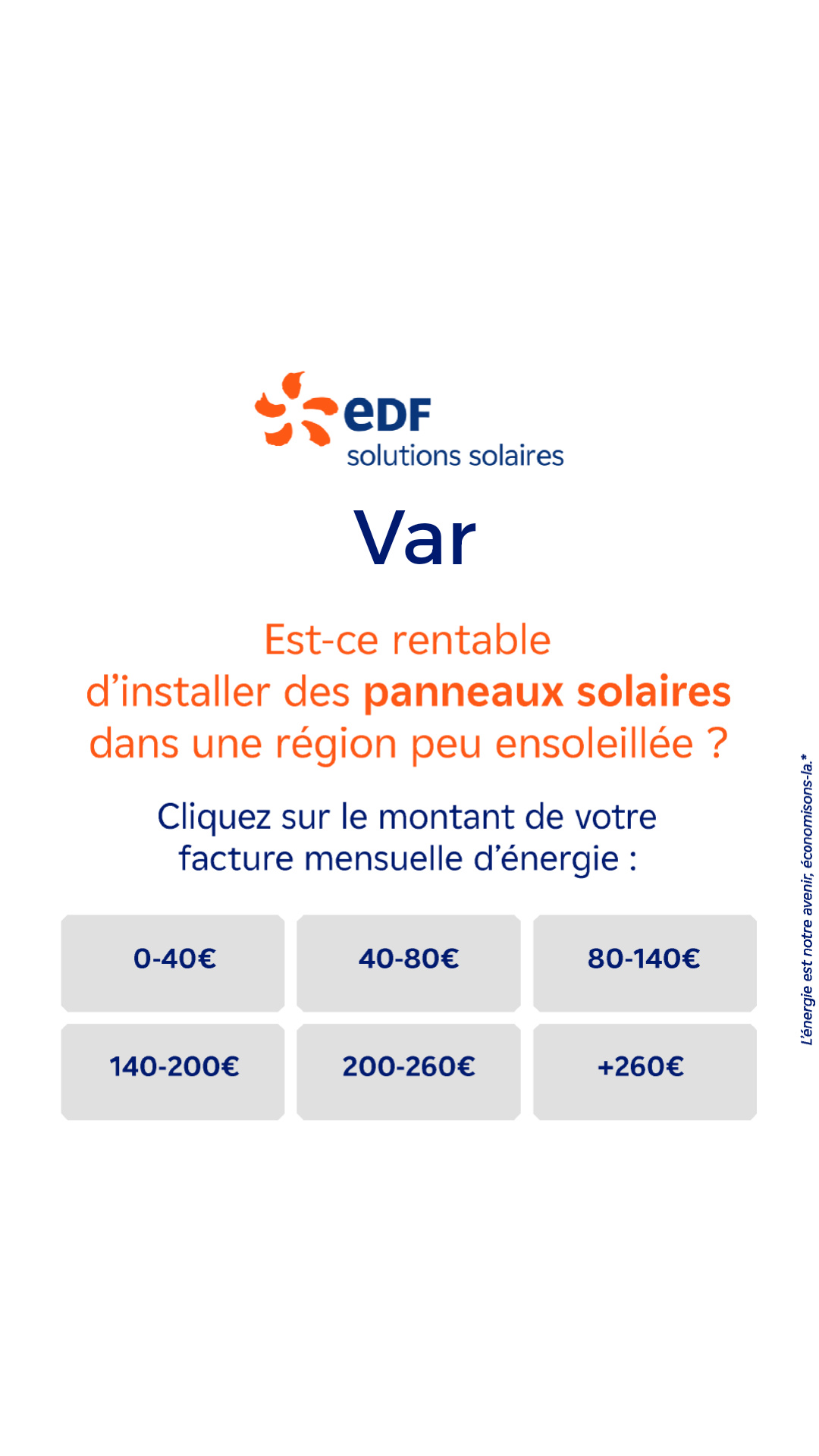 Mes offres EDF solutions solaires Facebook ad