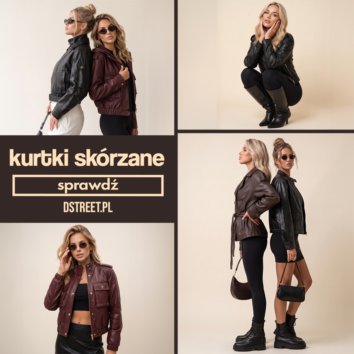 Dstreet Facebook ad: Skórzane kurtki, które pokochasz