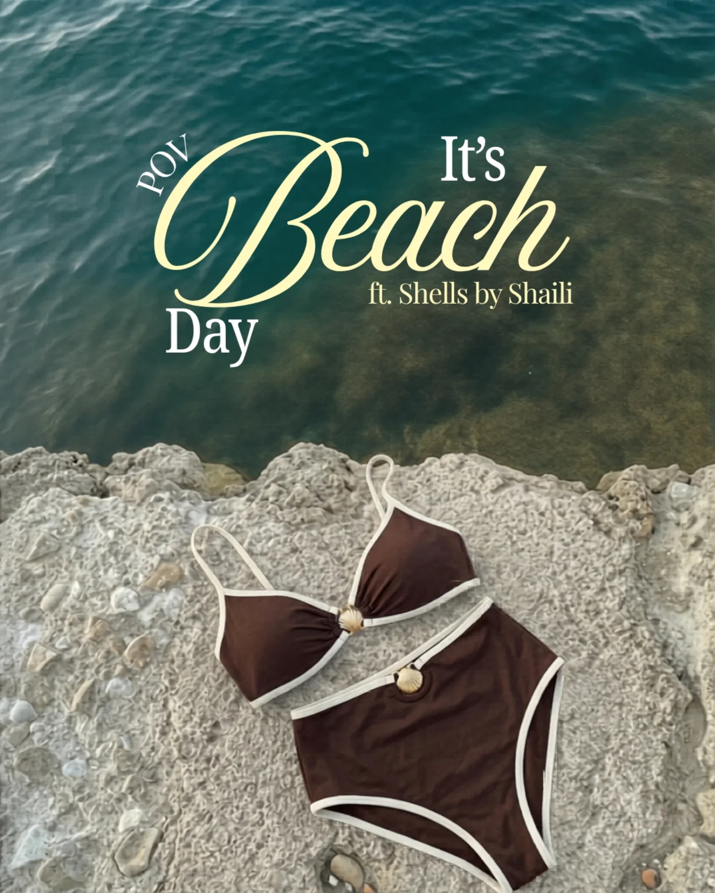 Shells by Shaili Facebook ad: Imagine a beach day where nothing feels rushed.