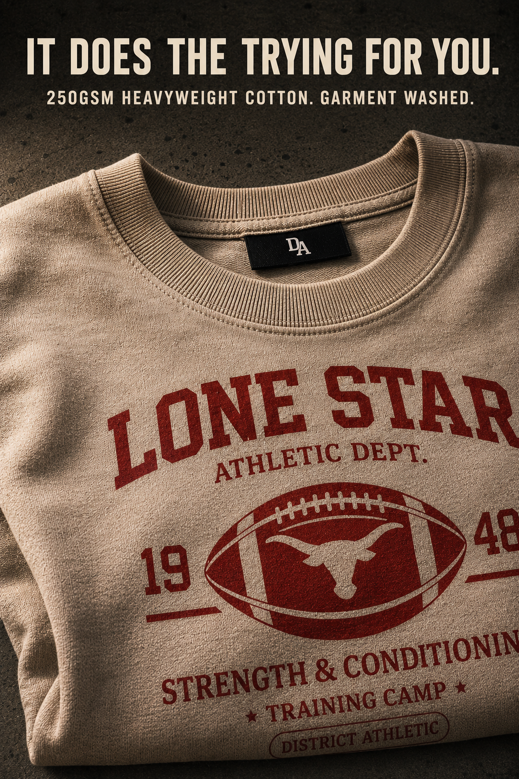 District Athletic Apparel Facebook ad: You'll feel the difference