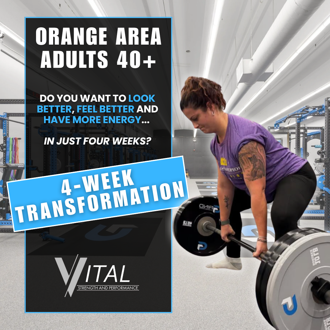 Vital Strength and Performance Facebook ad: 4-Week Transformation, Limited Spots Available