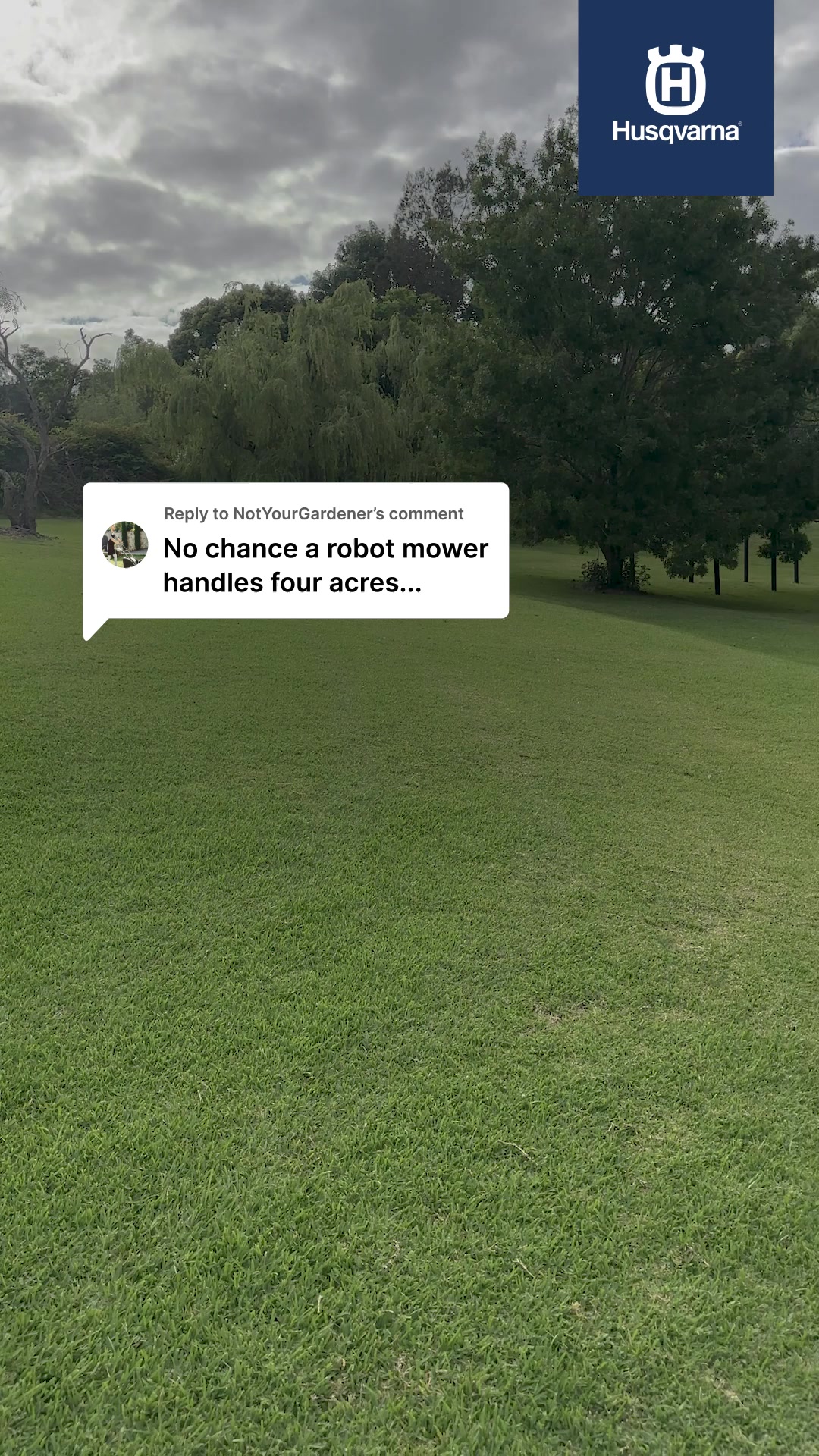 Husqvarna Facebook ad: Built for large properties