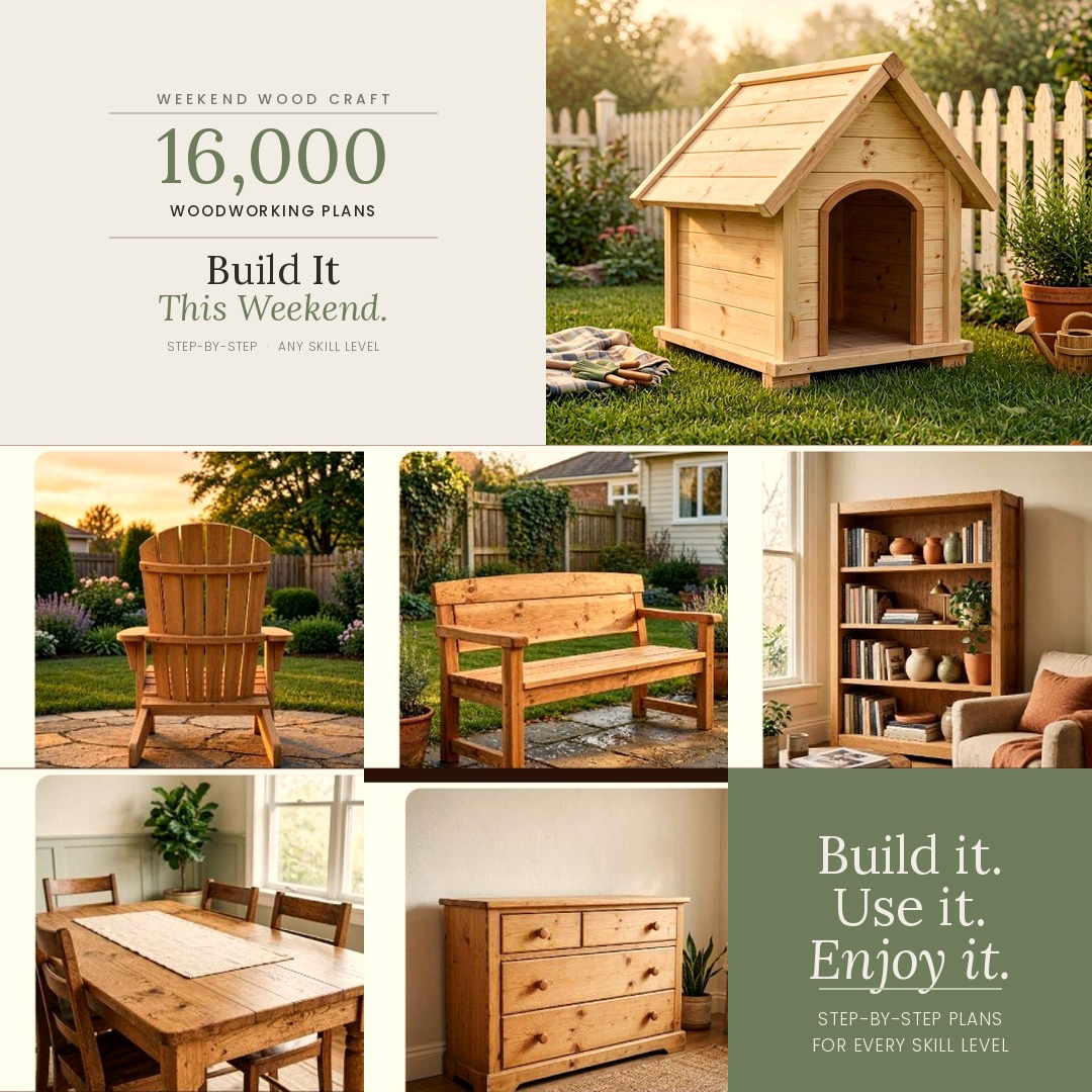 Weekend Wood Craft Facebook ad: Get 5 Free Woodworking Plans
